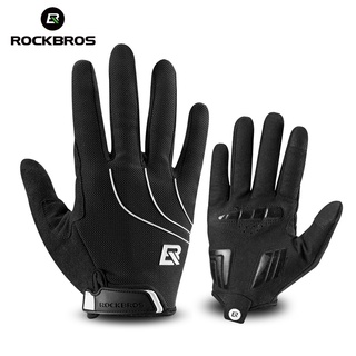 ROCKBROS Luvas De Ciclismo À Prova De Vento Com Tela Sensível Ao Toque Thermal Warm Motorcycle Winter Autumn Bike Clothing Para Homens