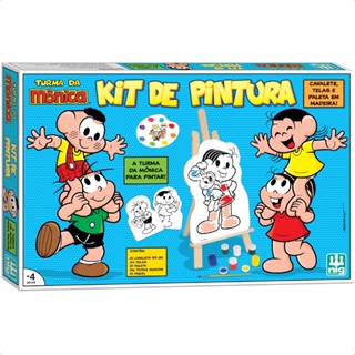 Kit Pintura Infantil Turma Da Mônica Em Madeira Estimula Criatividade Raciocínio Coordenação Motora Nig Brinquedos 0766 em Oferta na Shopee