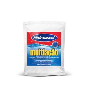 Pastilha De Tricloro Multiação Hidroazul Para Piscinas Com 200gr