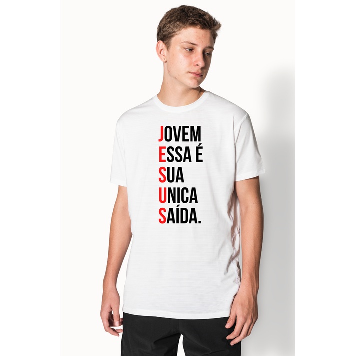 Camiseta Masculina Unissex Básica Com Frase Frase Evangélica ...