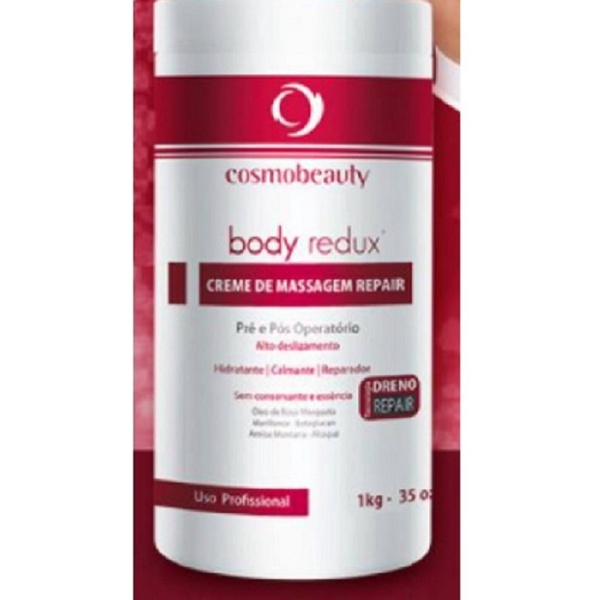 Creme Massagem Dreno Repair Pré e Pós Operatorio Cosmobeauty 1kg Creme Corporal