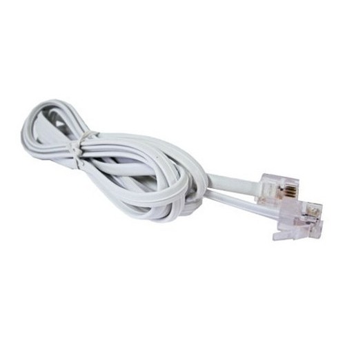 Fio Extensão Para Telefone Modem Fax Plug Rj11 3 Metros
