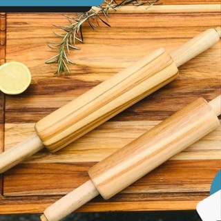 Rolo Para Massa Madeira Pau De Macarrão Stolf 43cm E 36cm em Oferta na Shopee
