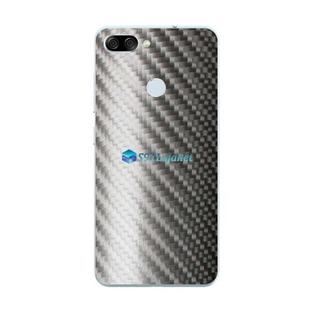 ASUS ZenFone Max Plus (M1) Adesivo Skin Carbono Cinza