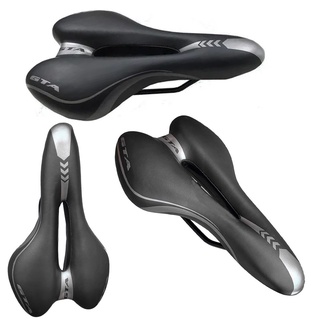 Selim Bicicletas Confortavel Vazado Cavidade MTB Speed Preto Cinza Gta 2500