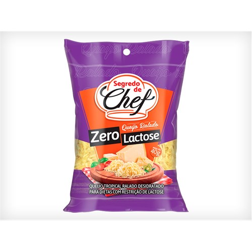 2 unidades Queijo Ralado Zero Lactose Segredo de Chef 40G