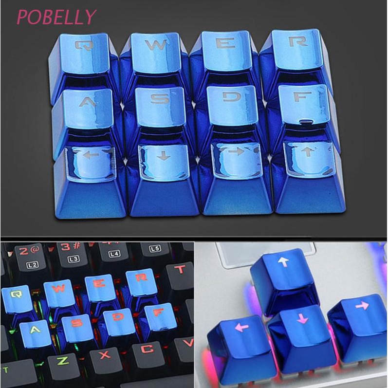 Pobe Teclado Mecânico Universal Para Transmissão De Metal Banhado A Ouro 12-key Pbt Keycaps