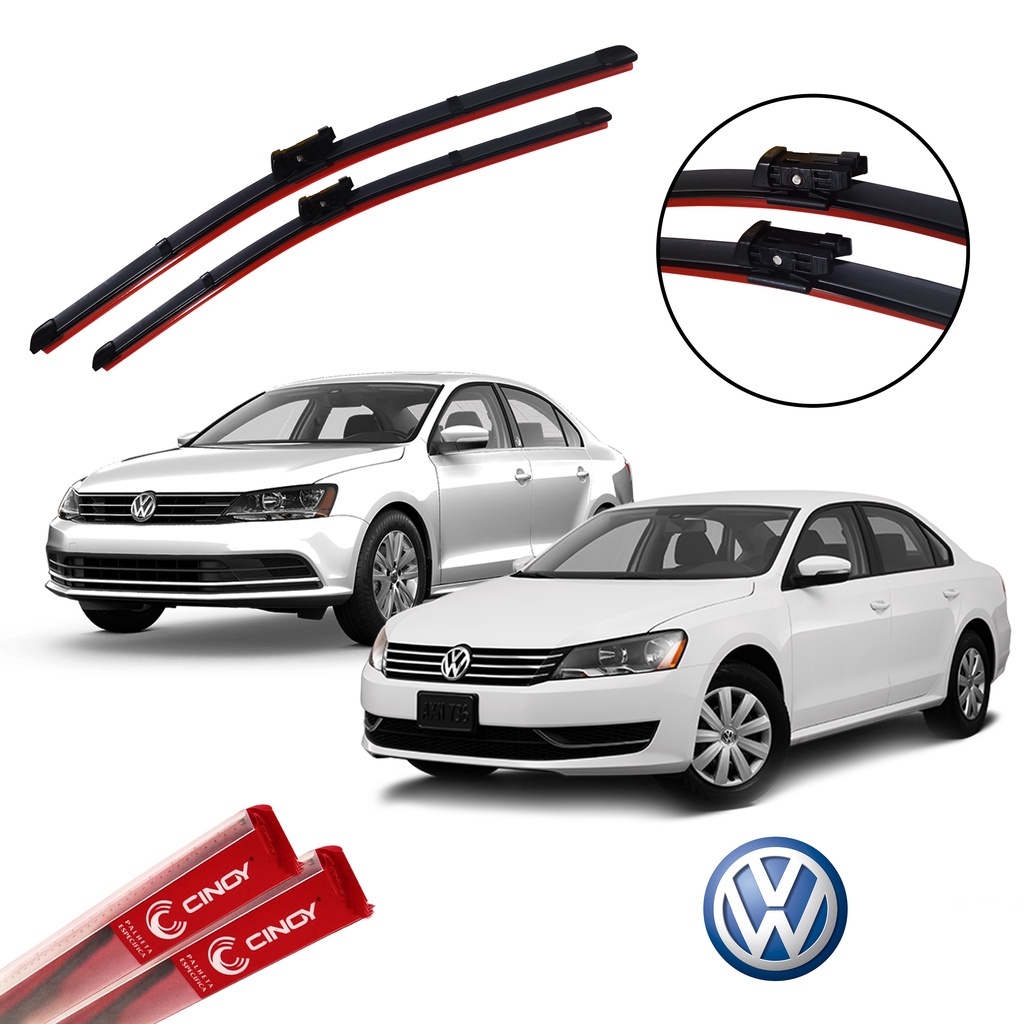 Par Palheta de Silicone Volkswagen Jetta Passat Variant 2011 a 2018 Limpador do Para-brisa CINOY