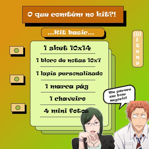 kit anime papelaria diversos personalizados demon slayer/ one piece