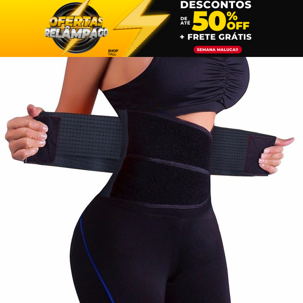 Cinta Redutora Térmica Abdominal Faixa Dupla Hot Shapers Queima Gordura e Modela