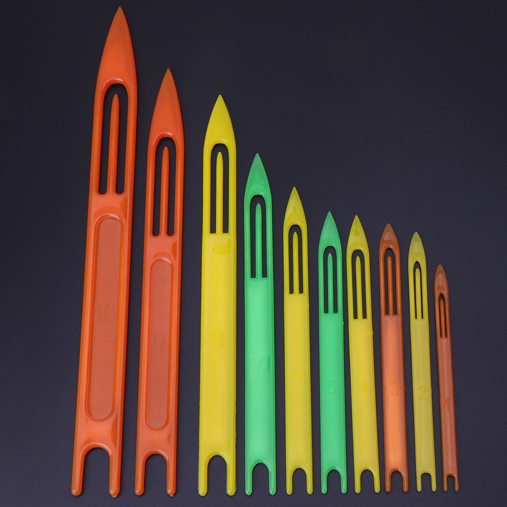 10 Pçs Rede De Pesca Agulha Reparação Linha Lançadeiras De Plástico Remendar Tecelagem