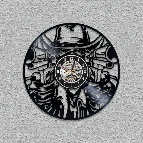 Faroeste - Relógio Disco De Vinil Decoração