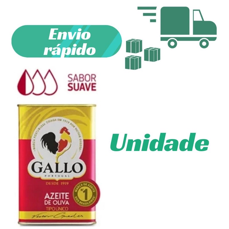 Azeite de oliva Gallo 200ml Tipo único Lata