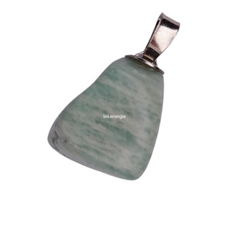 Pingente Amazonita Pedra Natural Rolada Cristal