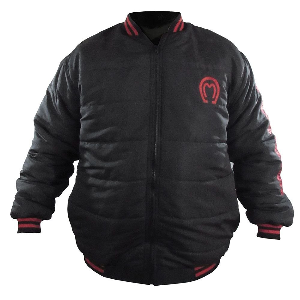 Jaqueta Mangalarga Marchador Preta Tactel Grossa Bordada Com Zíper E Bolso Frio 3035