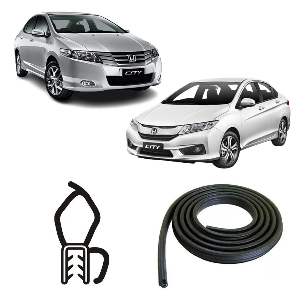 BORRACHA DO PORTA MALAS PRETA COM ABA HONDA CITY