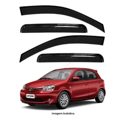 Jogo Calha De Chuva Defletor Etios Hatch E Sedan 2012 2013 2014 2015 - Acrílica Ecoflex 12.007A