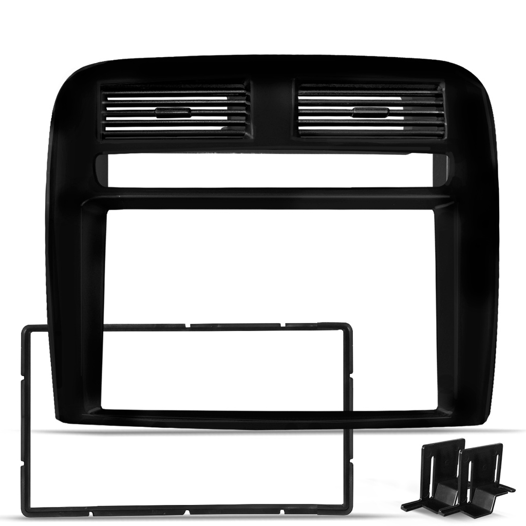 Moldura Painel 2din Fiat Punto 2008 09 10 A 2012 Black Piano - Spare Parts and Accessories for Vehicles