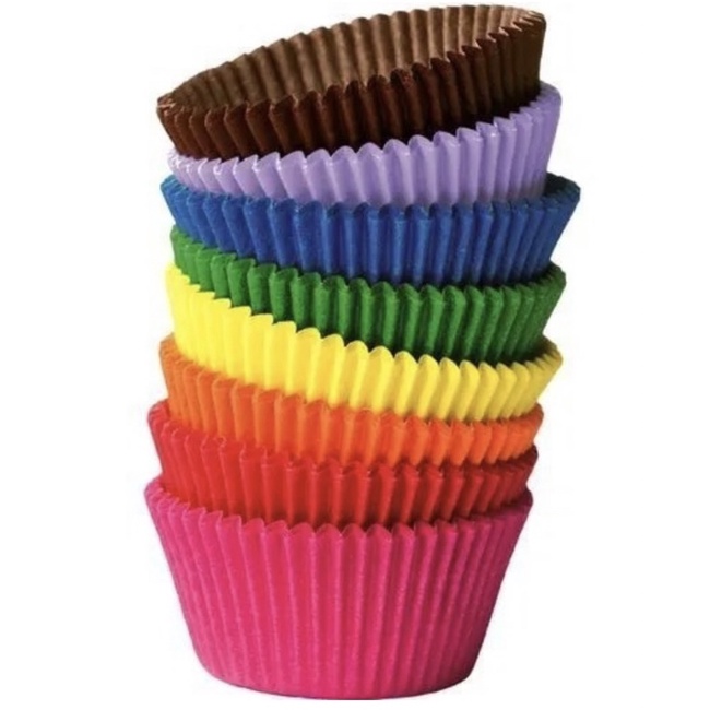 450 Forminha Para Cupcake Forneavel PLAC Escola a Cor 10x45 un - Home & Living