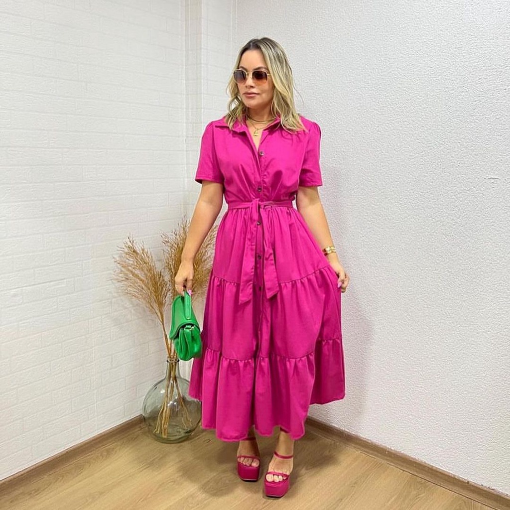 Vestido midi de Linho