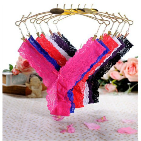 kit 5 calcinha tanga de renda lingerie sexy fio dental meia calecon em Oferta na Shopee