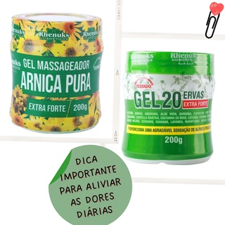Kit Gel Massageador Arnica Pura + Gel 20 Ervas Forte 200ml