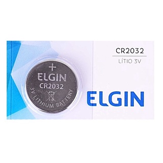 Bateria CR2032 Pilha Botão Elgin p/ Controle de portão