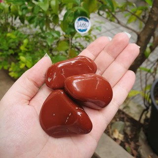 Jaspe Vermelho Pedra Natural Rolada Polida em Oferta na Shopee