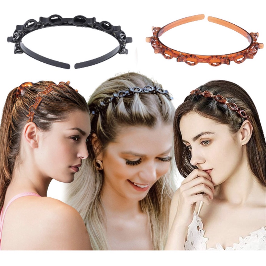 KIT 2 UN Tiara com Presilha p/ penteados de cabelo fashion moda TIK TOK