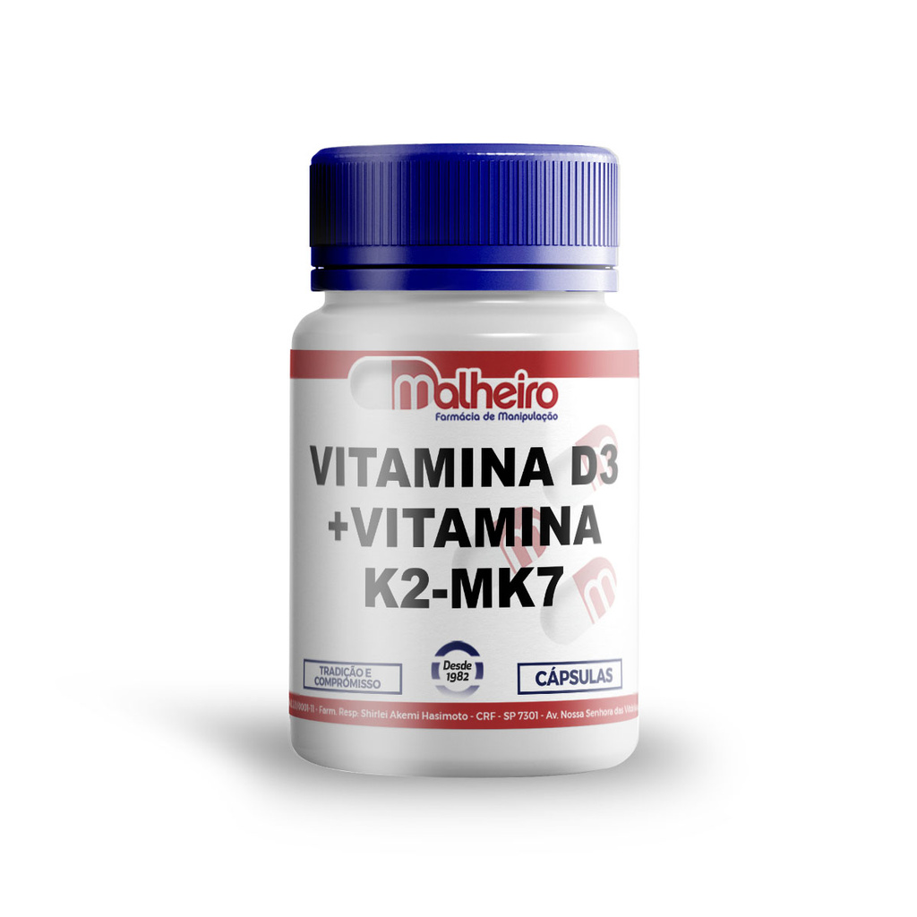 Vitamina D3 5.000 Ui + Vitamina K2 Mk7 120mcg Capsulas