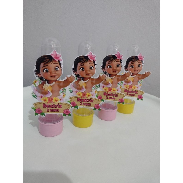 10, 15, 20, 30 ou 40 Lembrancinha Moana Baby/ Tubete moana/ Personalizado Moana