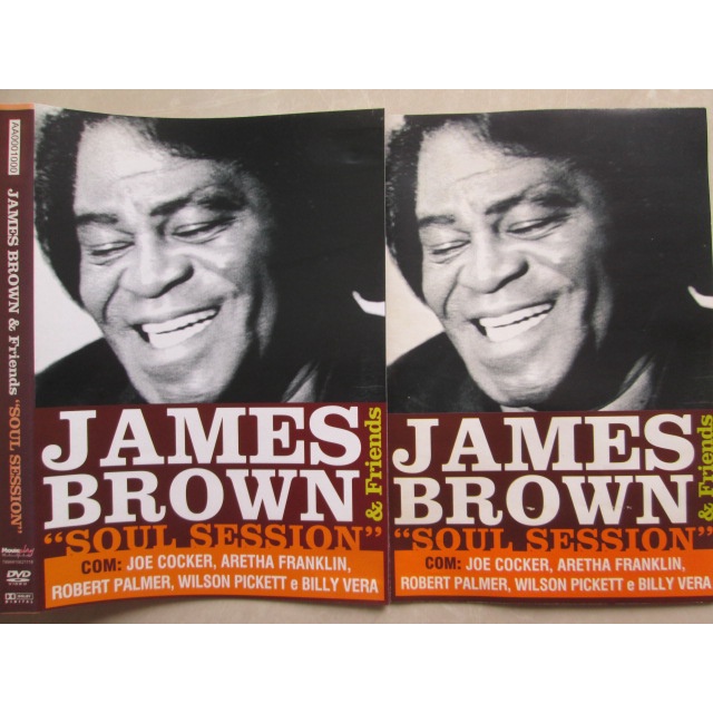 DVD / JAMES BROWN / James Brown & Friends / Soul Session + Encarte /Com Joe Cocker / Aretha Franklin / Com Encarte / Impecável / Original / Midia Exelente Nova.
