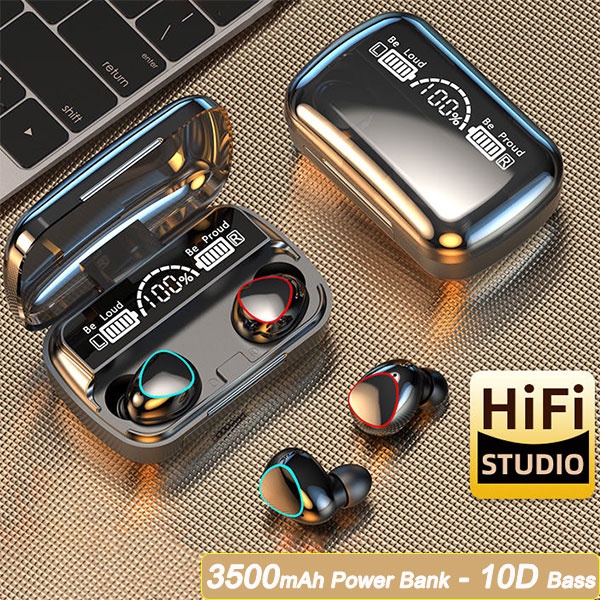 M10 F9 Y50 Tws Fone De Ouvido Sem Fio Bluetooth 5.1 3500Mah Stereo Sports À Prova D'água