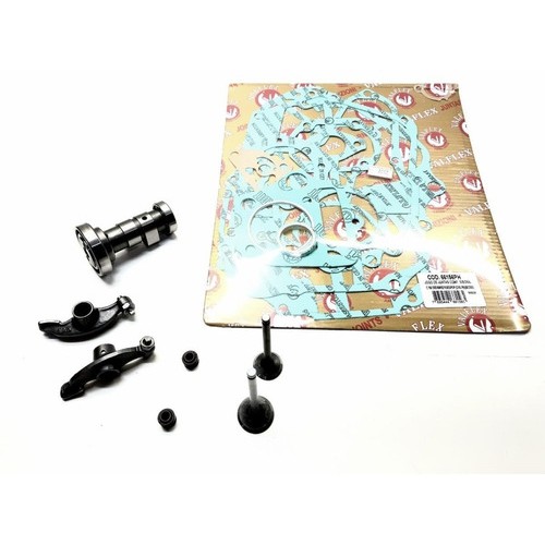Arvore Comando + 2 Balancim + Valvulas + Retentores + junta Pop 100