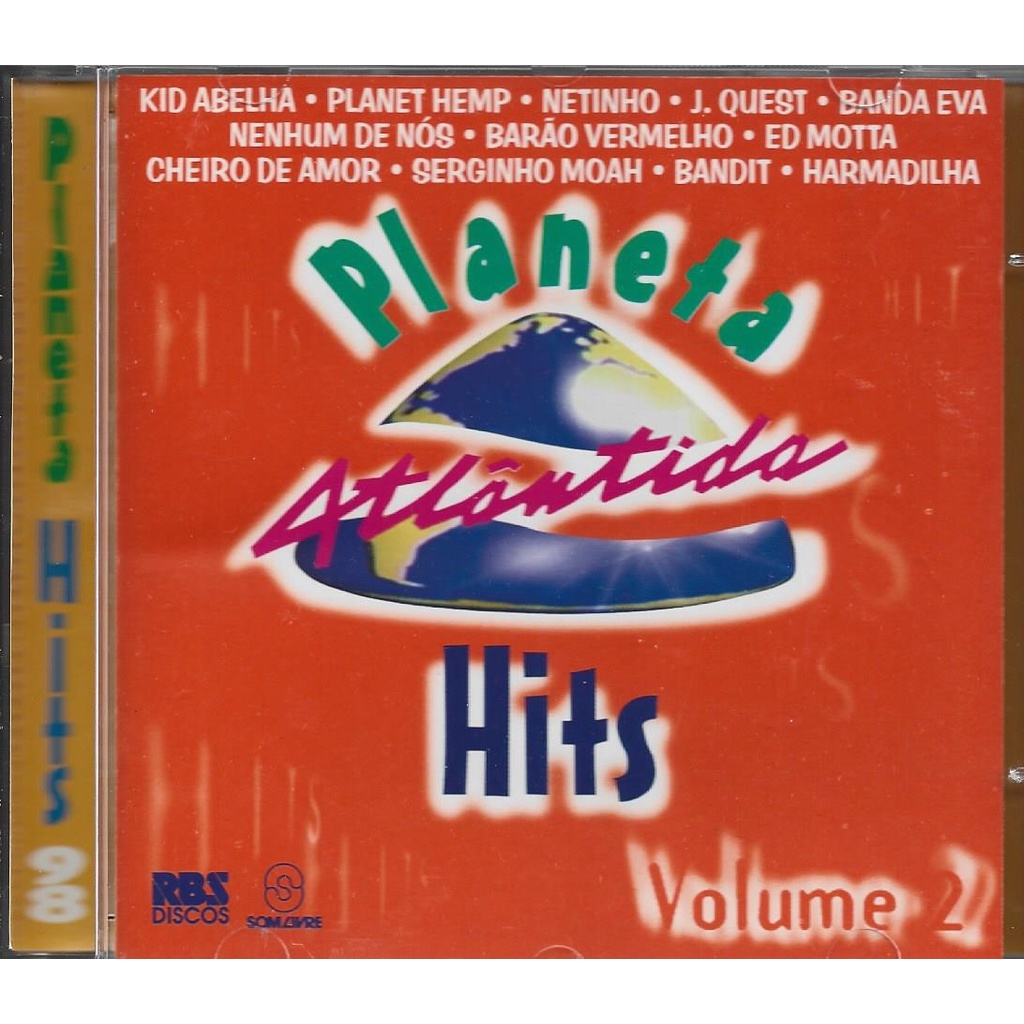 Cd Planeta Atlântida Hits Vol 2 - 1998 - Planet Hemp Barão Vermelho Kid Abelha Outros
