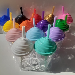 KIt 35 Copos Twister 300 Ml Tampa E Canudos