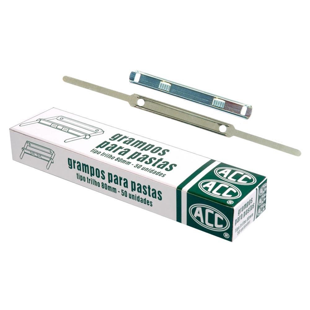 Grampo Trilho Metal Acc - Cx C/ 50 em Oferta na Shopee