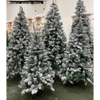 Árvore de Natal Pinheiro Luxo Flocos de Neve 2,10m 950 Galhos/ 2,40m 1200  Galhos Nevada | Shopee Brasil