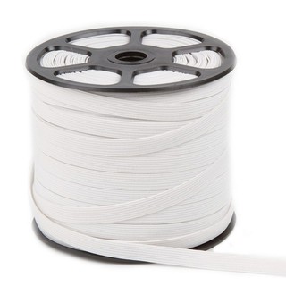 1 Rolo de Elástico Chato Branco largura 6mm com comprimento de 150m Máscara Pandemia.