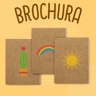 Kit 3 Cadernos Brochuras A5 15x20cm - Caderno para anotação - Caderninho - Livreto