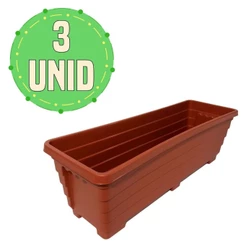 Kit 3 Floreiras De Chão 60cm Jardineiras P/ Plantas E Hortas