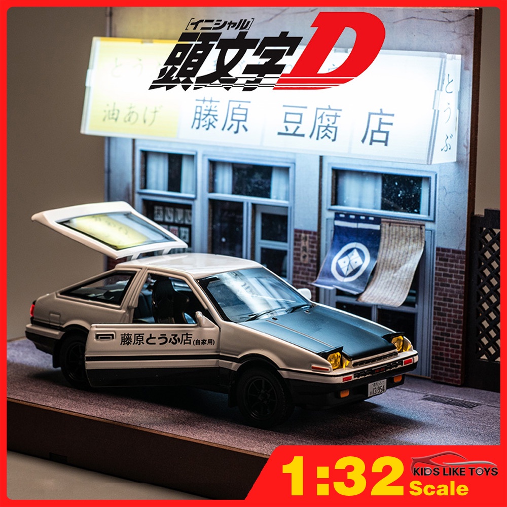 KLT 1 : 32 INITIAL D Toyota AE86 Diecast Modelo Carros De Brinquedo Para Meninos Brinquedos Carro Crianças Presente Aniversário