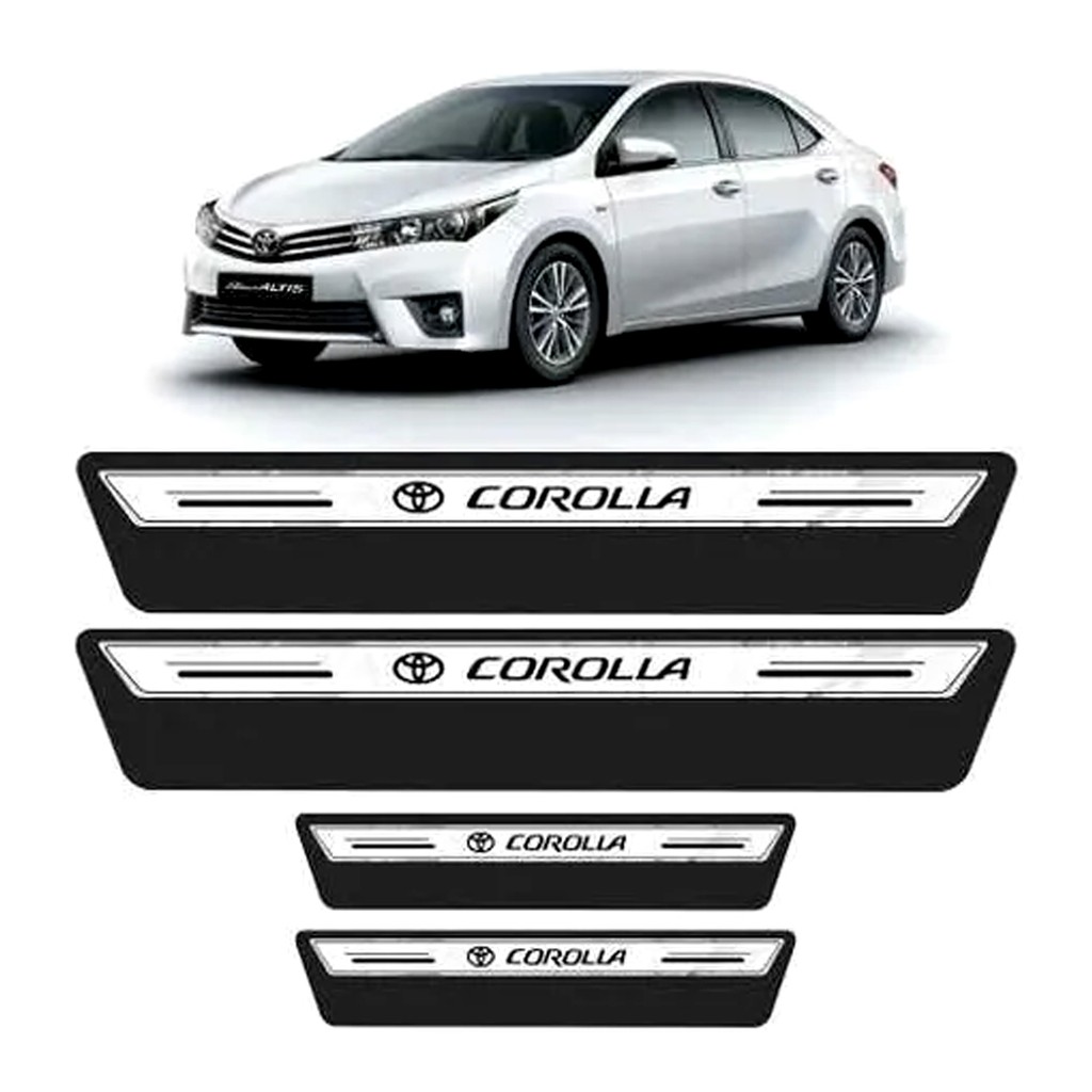 Soleira Platinum Adaptável Corolla 2015 2016 2017 2018 Prata Promoção