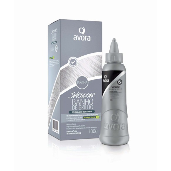 Banho de Brilho Platina 100ml - Avora Splendore