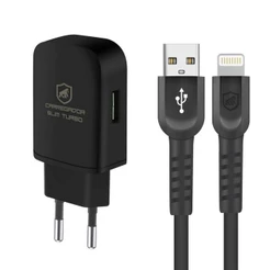 Kit Carregador turbo slim com Cabo Dual Shock Lightning iPhone Homologado MFI - Gshield