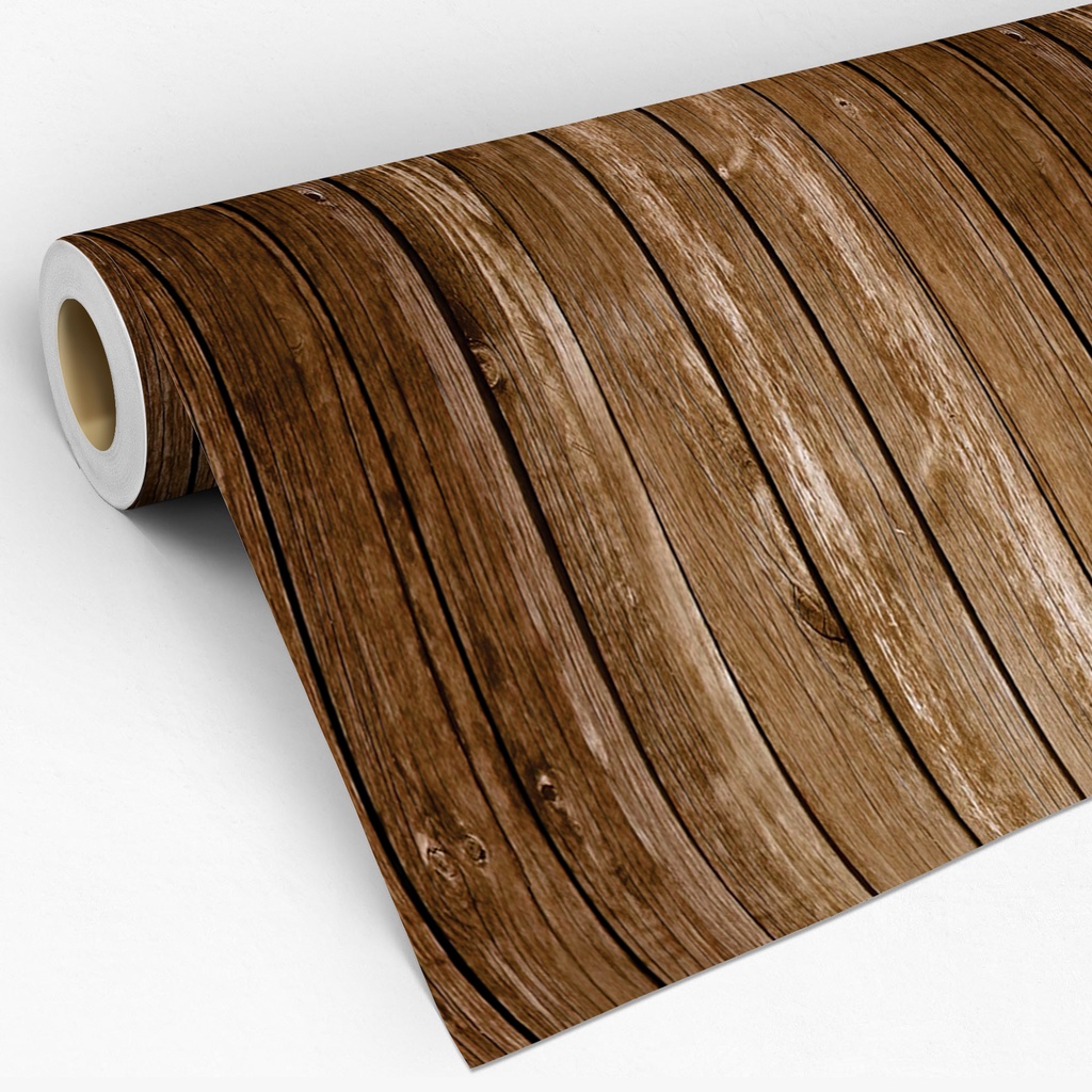 Papel de Parede Adesivo Lavável Decoração Madeira Trançado Ripado Queimado Eucalipto Rustico 3D - Pro Decor