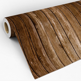 Papel de Parede Adesivo Lavável Decoração Madeira Trançado Ripado Queimado Eucalipto Rustico - Pro Decor