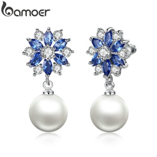 Bamoer JIE060 Brincos Stud Com Contas De Conchas 2 Estilo Moda Jóias Presentes Para Meninas E Mulheres em Oferta na Shopee