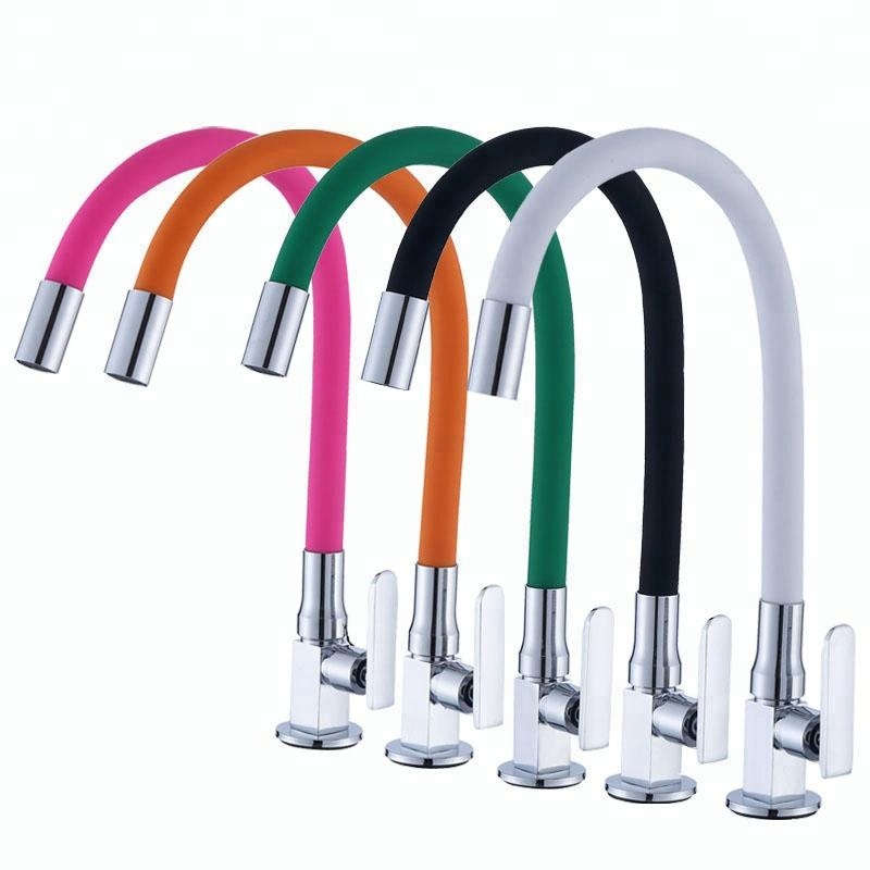 Torneira cozinha gourmet silicone flexível ¼ várias cores