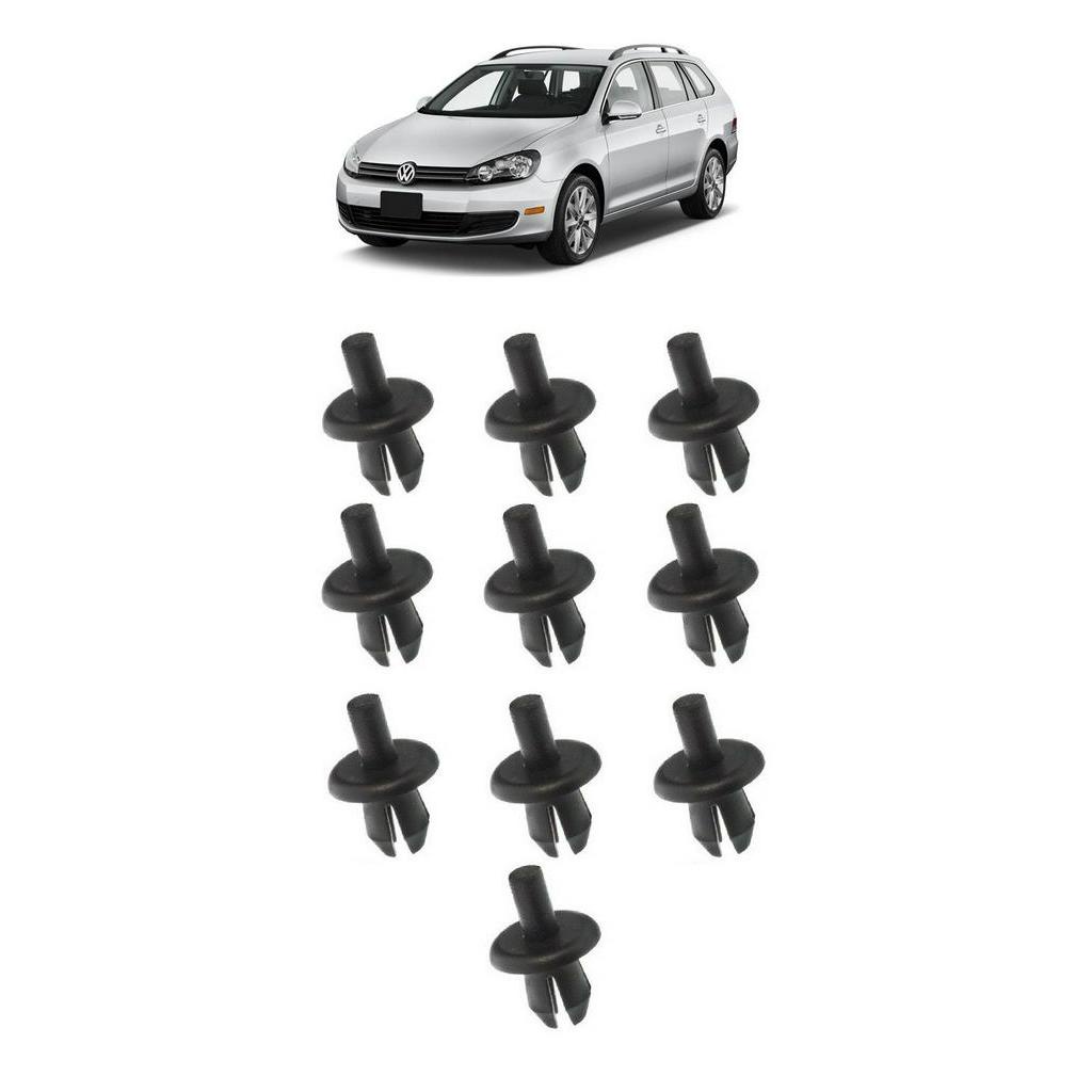 Kit 10 Grampo Presilha Suporte Placa Parachoque Jetta Variant 2005 a 2014